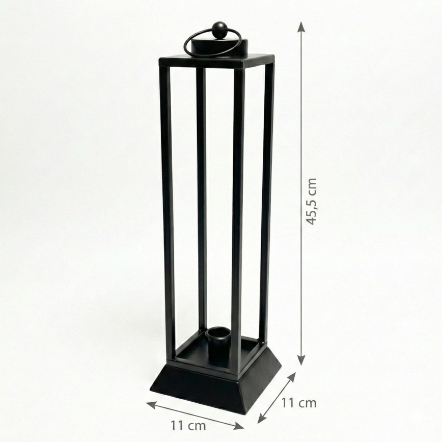 Dekorativ lanterne HALL 45,5 cm sort