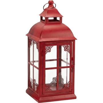 Dekorativ lanterne REDY 30,5 cm rød