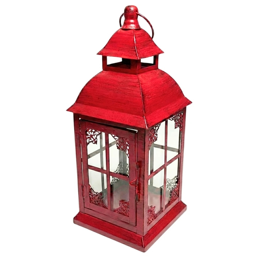 Dekorativ lanterne REDY 30,5 cm rød