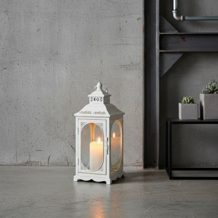 Dekorativ lanterne ROSEHILL 27,5 cm hvid