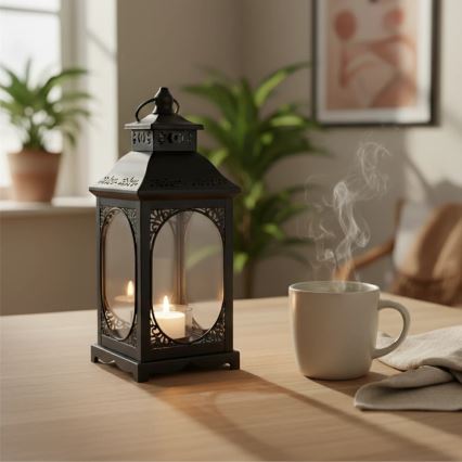 Dekorativ lanterne ROSEHILL 40 cm, sort