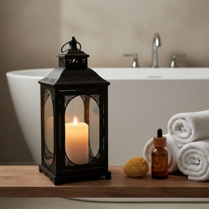Dekorativ lanterne ROSEHILL 54,5 cm, sort