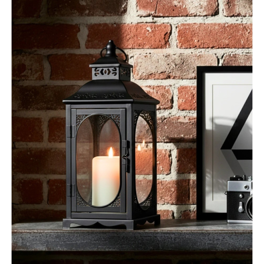 Dekorativ lanterne ROSEHILL 54,5 cm, sort