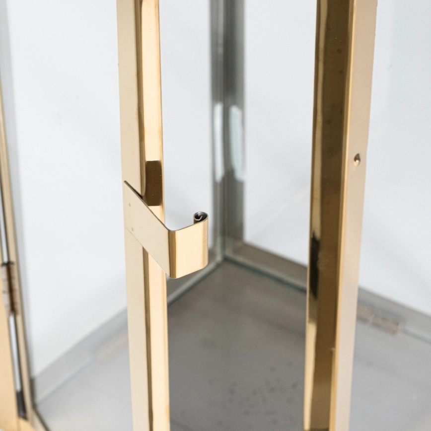 Dekorativ lanterne TOWER 29 cm guldfarvet