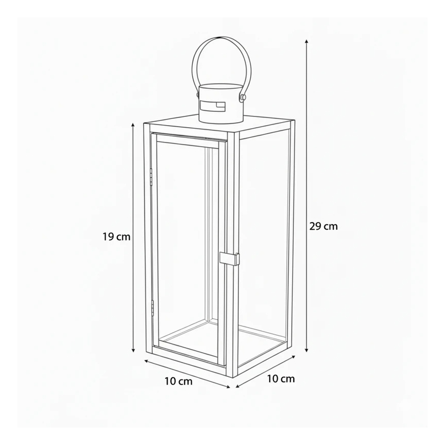 Dekorativ lanterne TOWER 29 cm guldfarvet