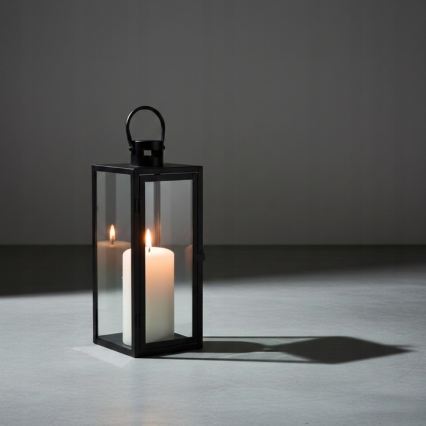 Dekorativ lanterne TOWER 29 cm sort