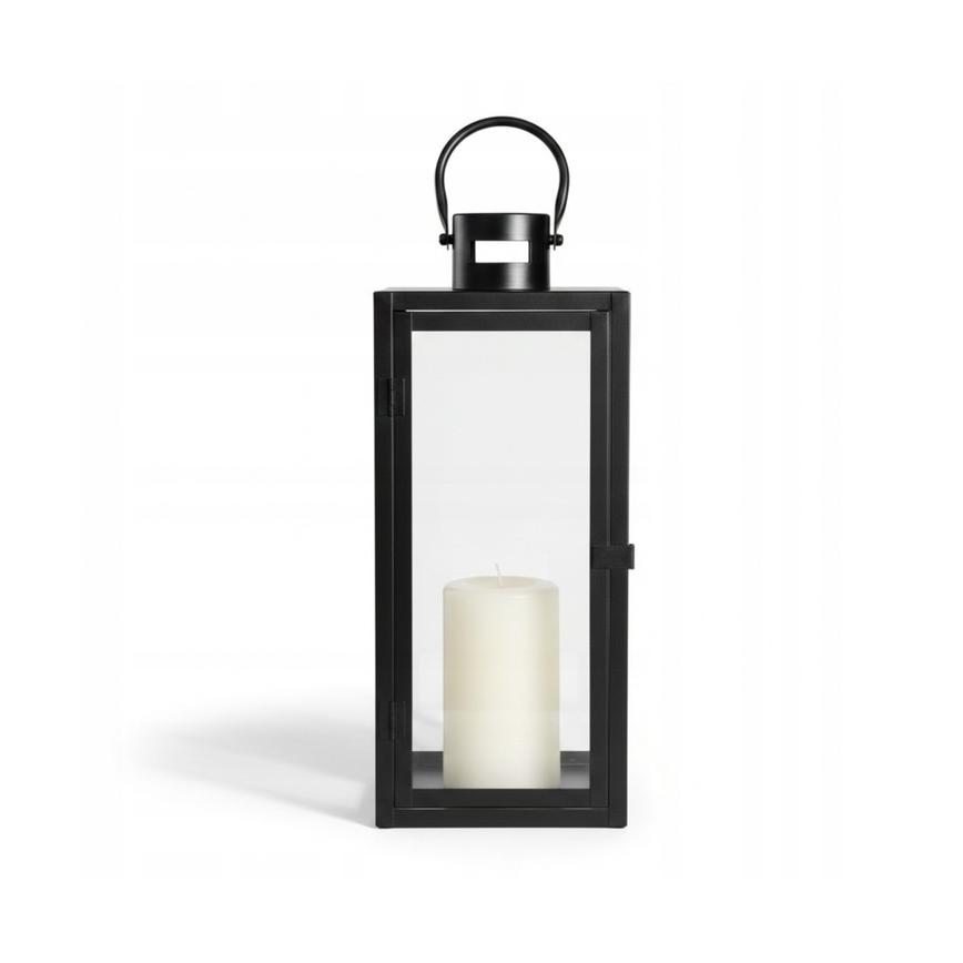 Dekorativ lanterne TOWER 29 cm sort