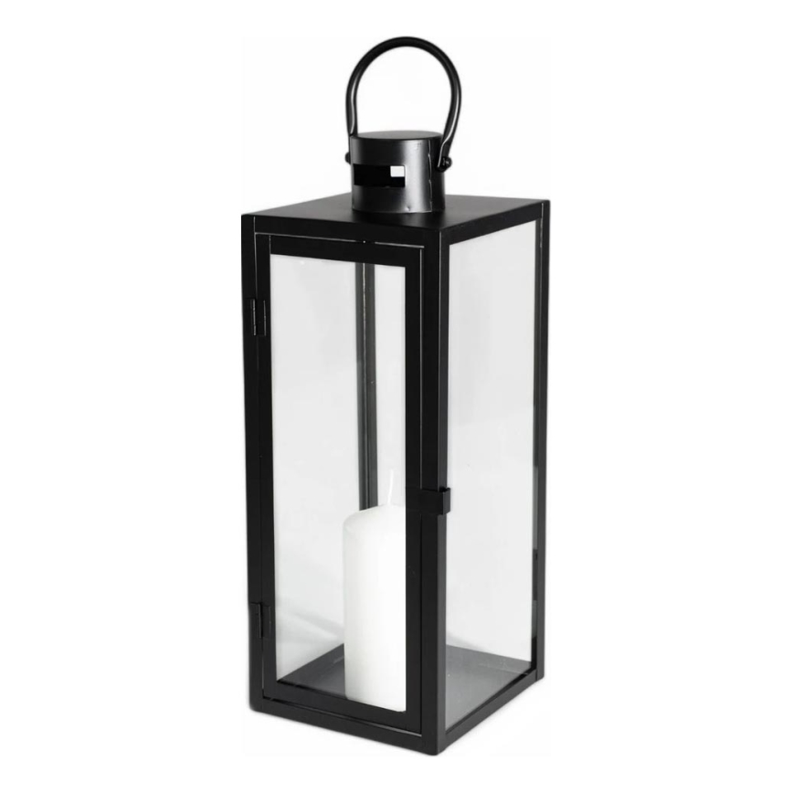 Dekorativ lanterne TOWER 49 cm sort