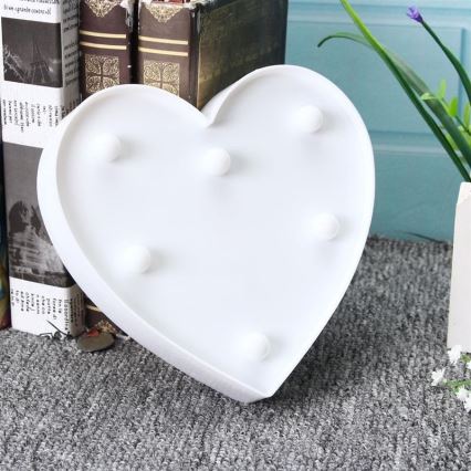 Dekorativ LED lampe HEART LED/2xAA