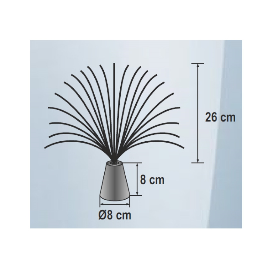 Dekorativ LED lampe RGB-farver 3xLED/3xAA