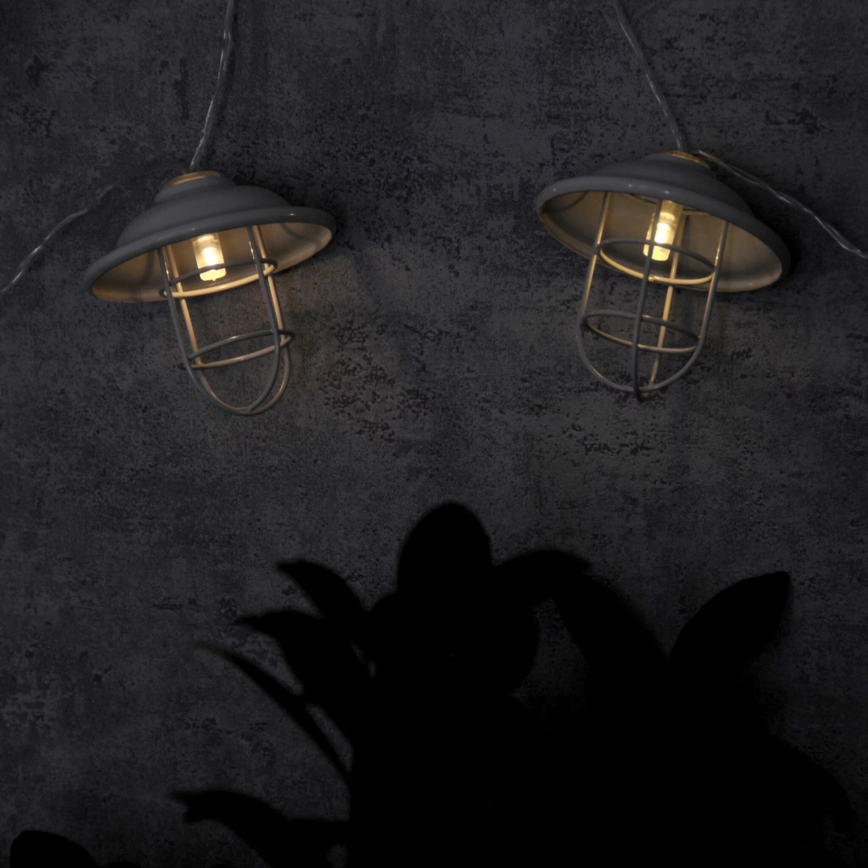 Dekorativ LED lyskæde LOFT 10xLED/2xAA udendørsbrug