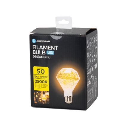 Dekorativ LED-pære D95 E27/1,2W/230V 2500K - Aigostar