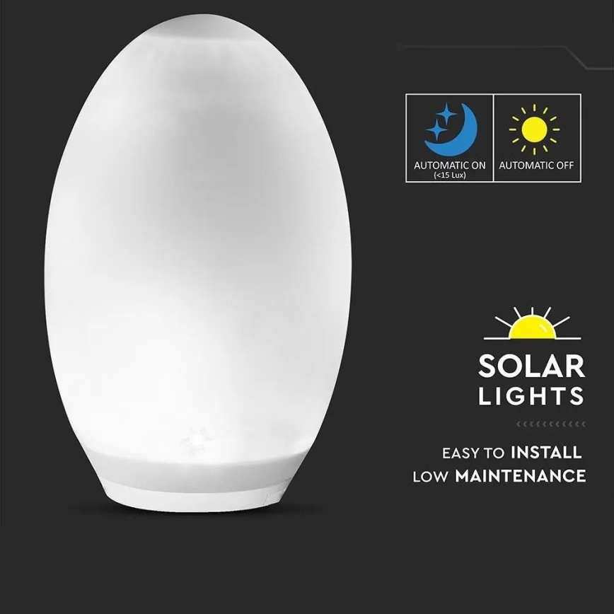 Dekorativ LED solcellelampe m. RGB-farver 0,2W/1xAA IP44