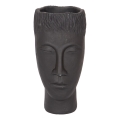 Dekorativ vase 25x14x12,5 cm sort/cement