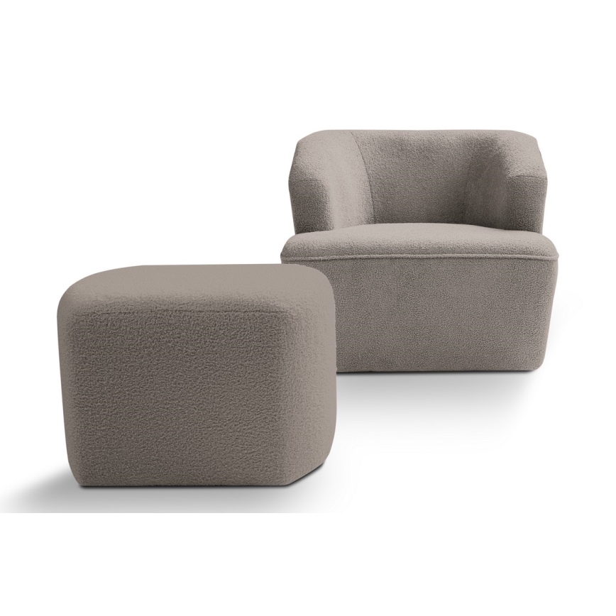 Designet skammel ESTRELA 43x63 cm beige