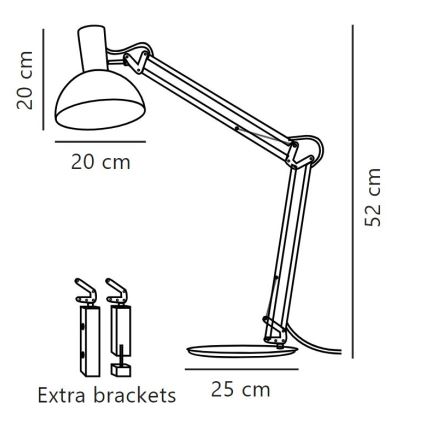 DFTP by Nordlux - Bordlampe ARKI 1xE27/60W/230V sort