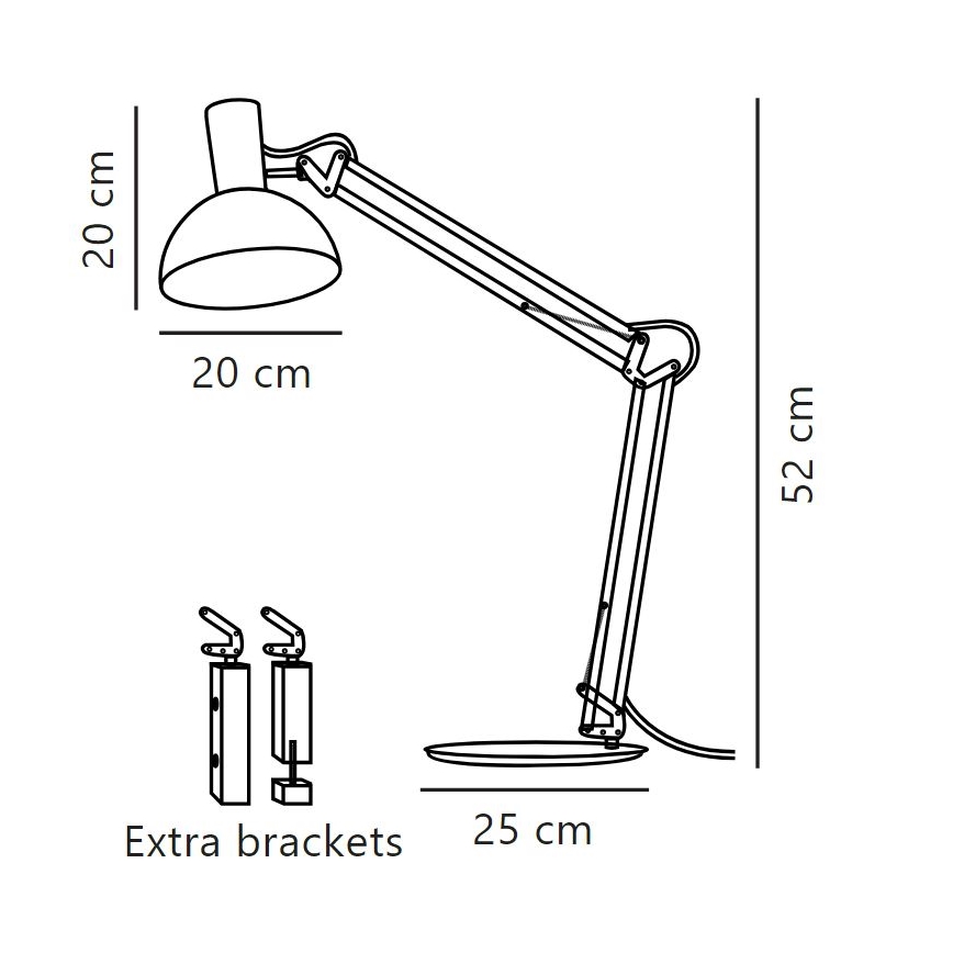 DFTP by Nordlux - Bordlampe ARKI 1xE27/60W/230V sort