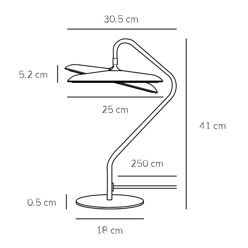 DFTP by Nordlux - LED bordlampe ARTIST LED/15W/230V sort