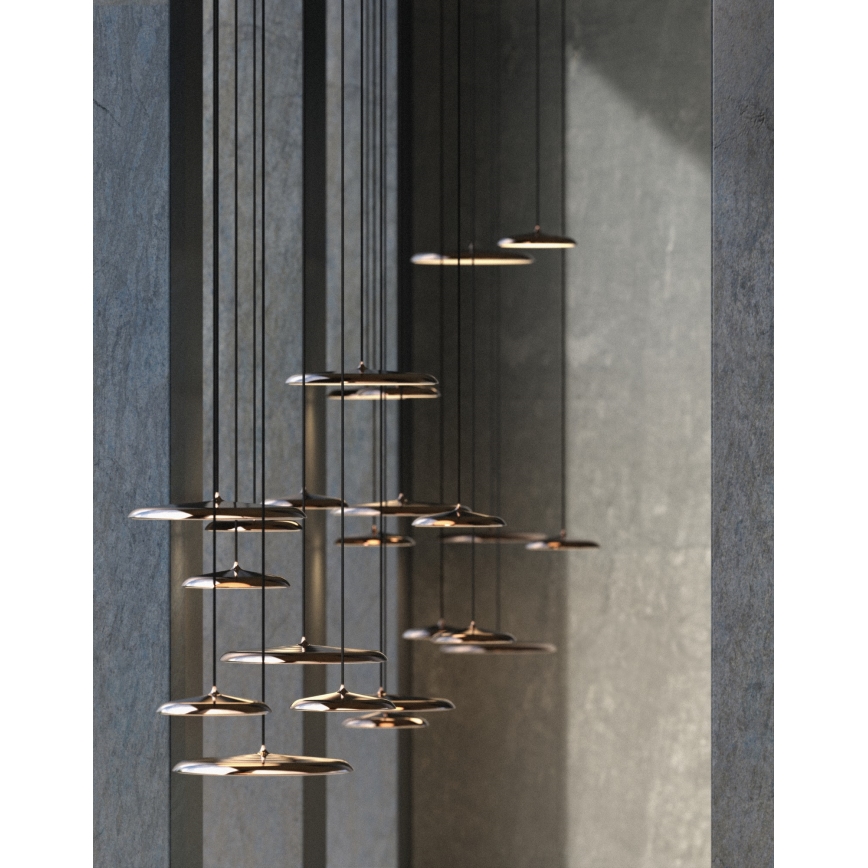 DFTP by Nordlux - LED pendel dæmpbar ARTIST LED/14W/230V diameter 25 cm kobber