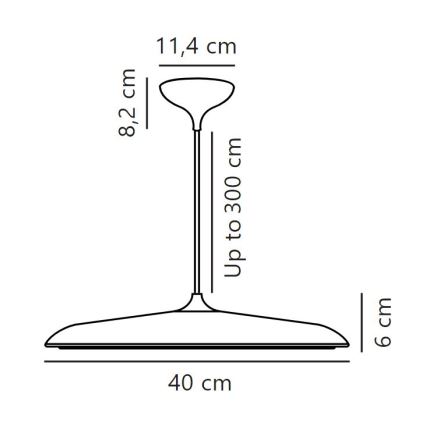 DFTP by Nordlux - LED pendel dæmpbar ARTIST LED/24W/230V diameter 40 cm kobber
