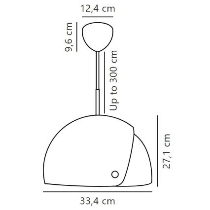 DFTP by Nordlux - Pendel med justerbar lampeskærm ALIGN 1xE27/15W/230V hvid
