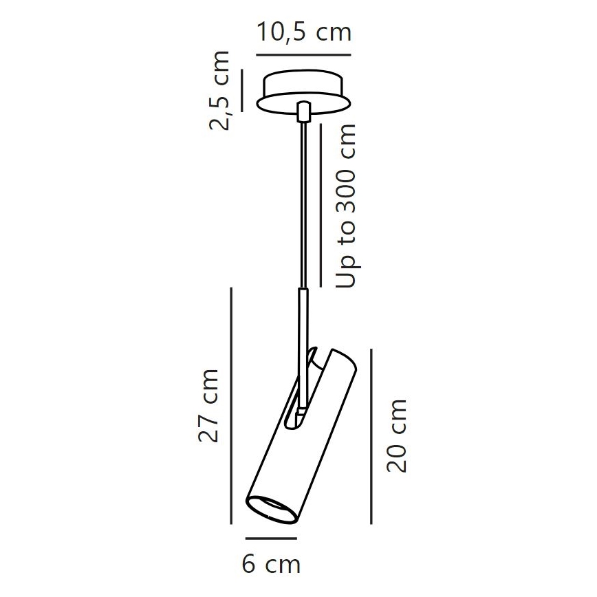 DFTP by Nordlux - Pendel MIB 1xGU10/8W/230V hvid
