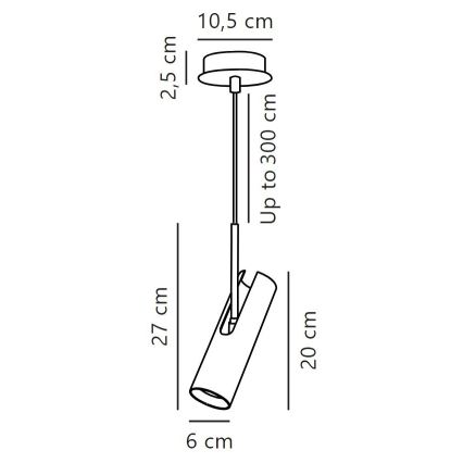 DFTP by Nordlux - Pendel MIB 1xGU10/8W/230V sort
