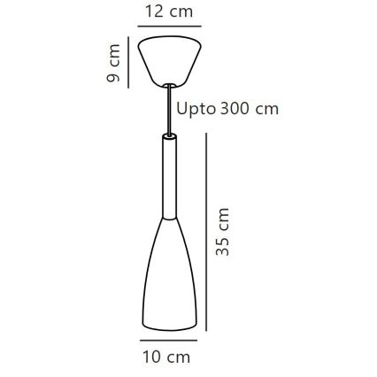 DFTP by Nordlux - Pendel PURE 1xE27/40W/230V diameter 10 cm hvid/valnød