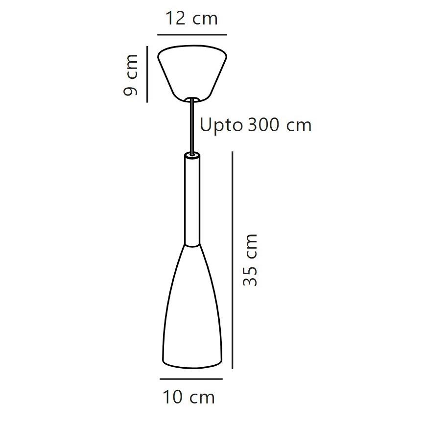 DFTP by Nordlux - Pendel PURE 1xE27/40W/230V diameter 10 cm hvid/valnød