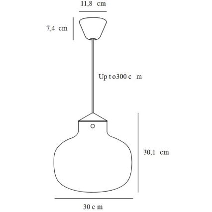 DFTP by Nordlux - Pendel RAITO 1xE27/25W/230V