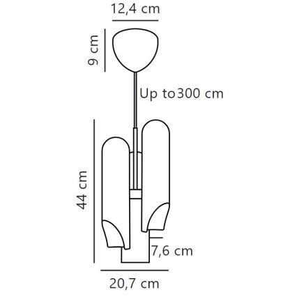 DFTP by Nordlux - Pendel ROCHELLE 3xGU10/15W/230V