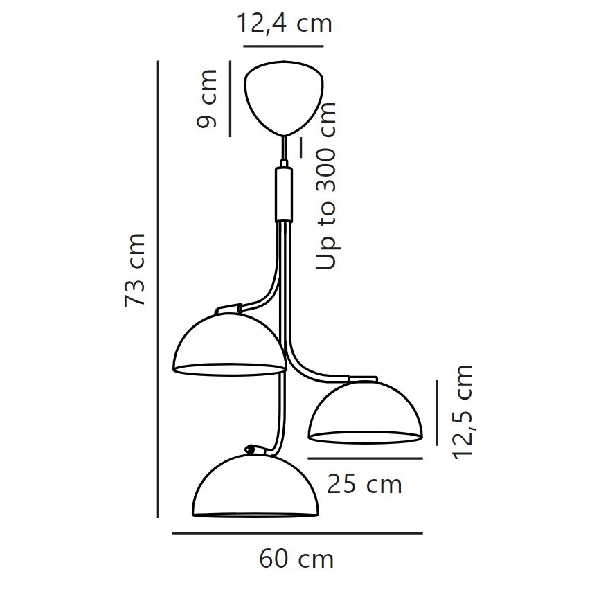 DFTP by Nordlux - Pendel TULLIO 3xE14/25W/230V hvid