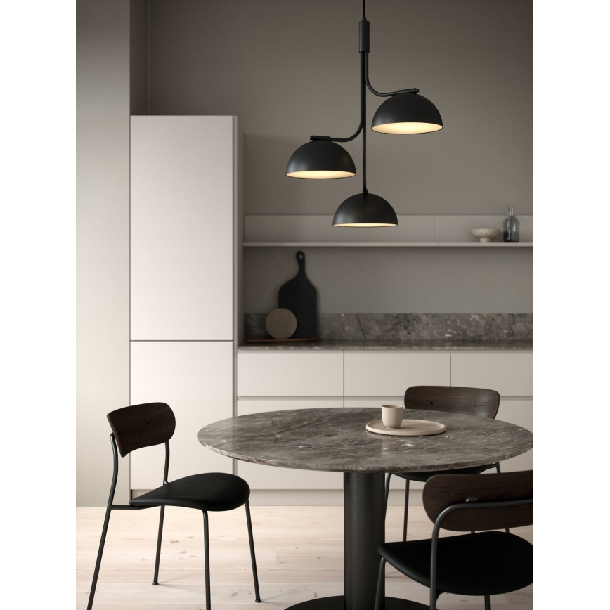 DFTP by Nordlux - Pendel TULLIO 3xE14/25W/230V sort