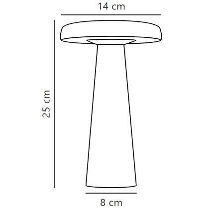DFTP by Nordlux - Udendørs LED bordlampe dæmpbar ARCELLO LED/2,8W/3,7V IP54