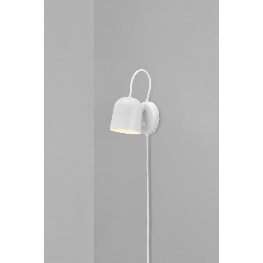 DFTP by Nordlux - Vægspot med USB port ANGLE 1xGU10/25W/230V hvid