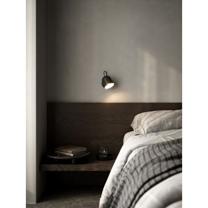 DFTP by Nordlux - Vægspot med USB port ANGLE 1xGU10/25W/230V sort