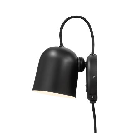 DFTP by Nordlux - Vægspot med USB port ANGLE 1xGU10/25W/230V sort