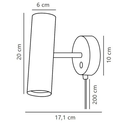 DFTP by Nordlux - Vægspot MIB 1xGU10/8W/230V hvid