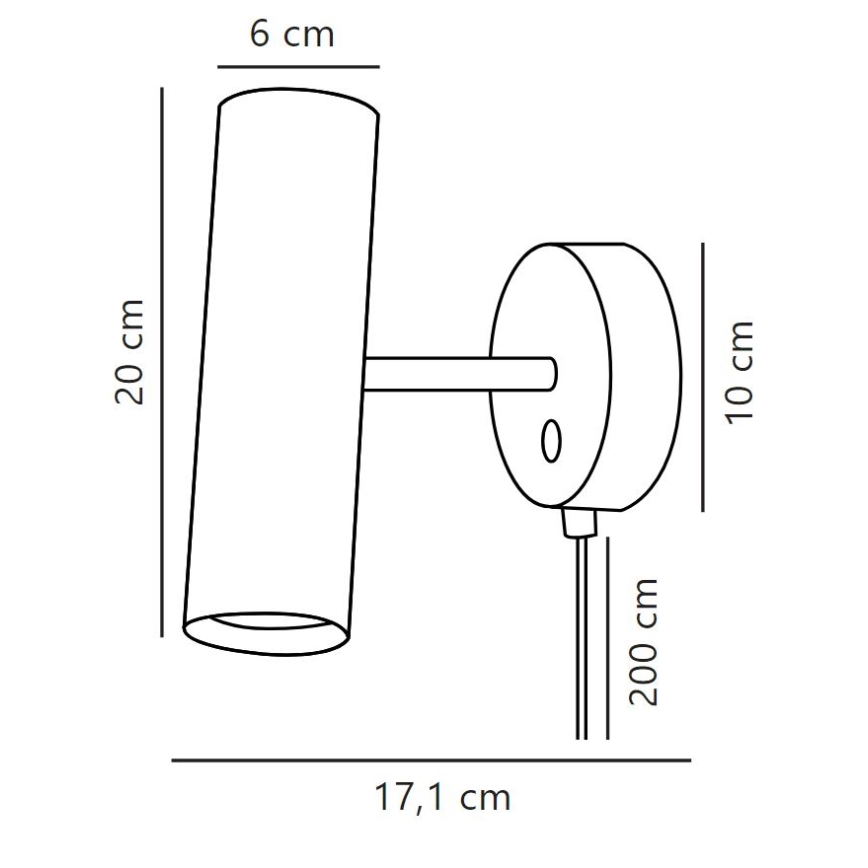 DFTP by Nordlux - Vægspot MIB 1xGU10/8W/230V hvid