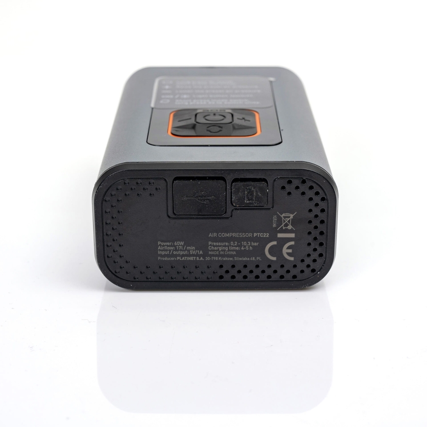 Digital LED lommekompressor 3-i-1 4000 mAh 5W sort