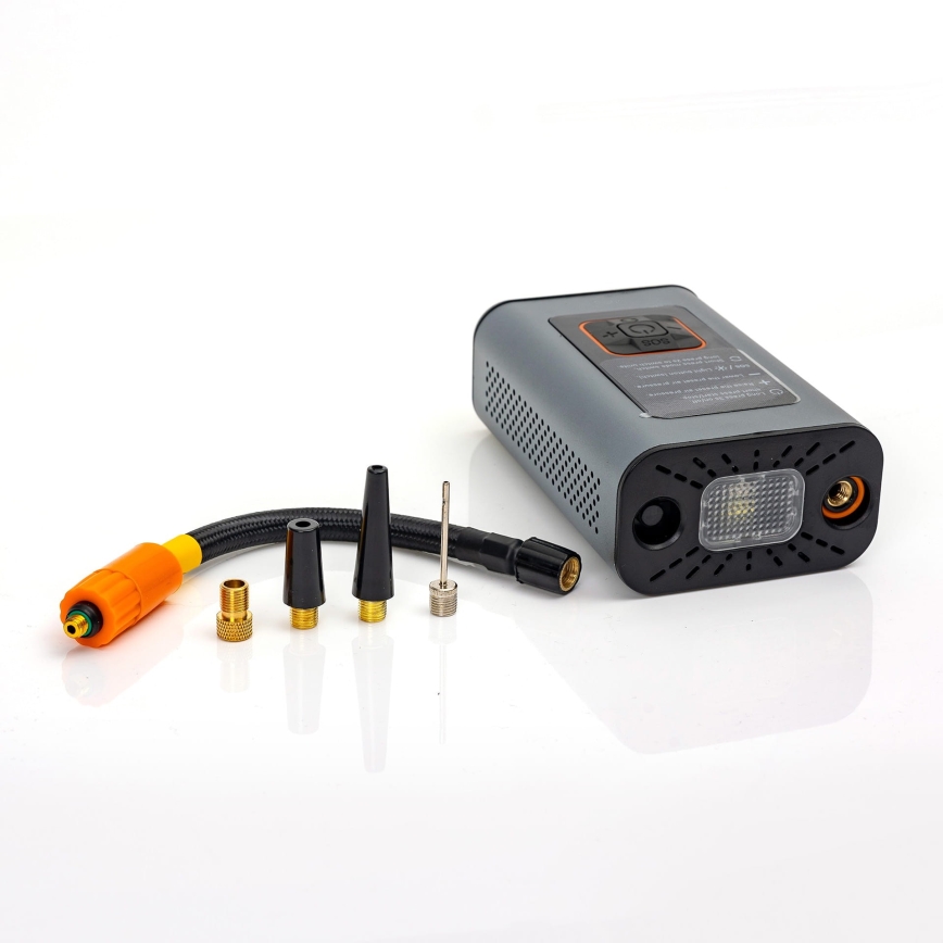 Digital LED lommekompressor 3-i-1 4000 mAh 5W sort