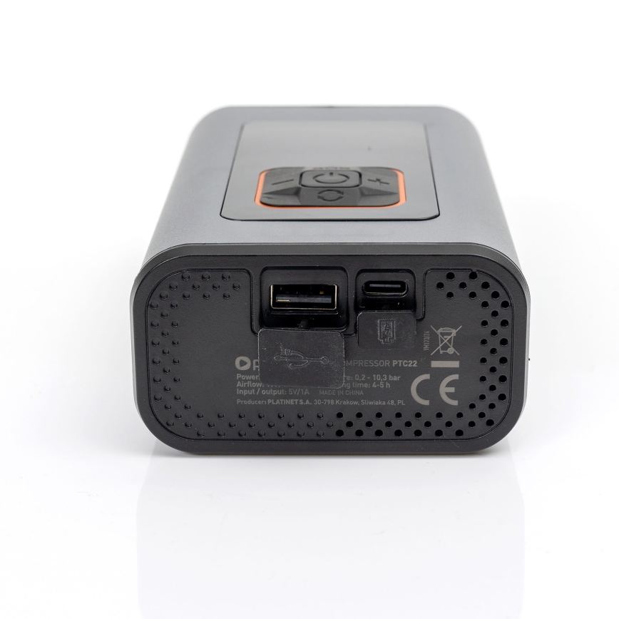 Digital LED lommekompressor 3-i-1 4000 mAh 5W sort