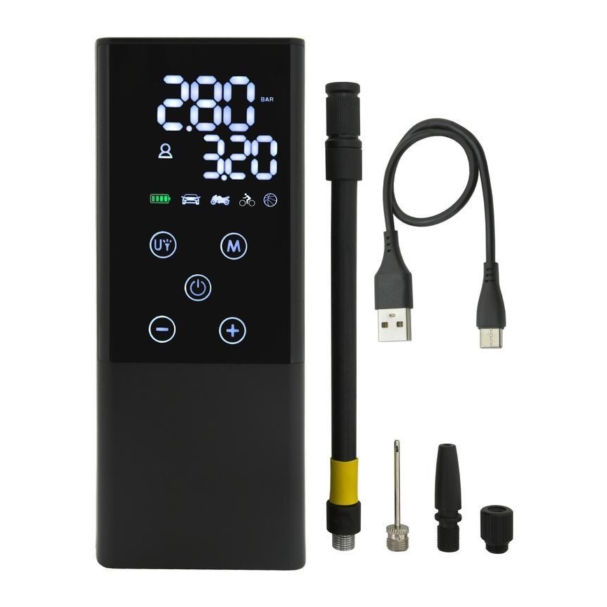 Digital lommekompressor 4000 mAh 5V sort