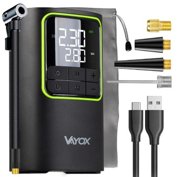 Digital lommekompressor 5V 4000 mAh sort