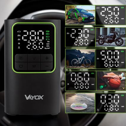 Digital lommekompressor 5V 4000 mAh sort