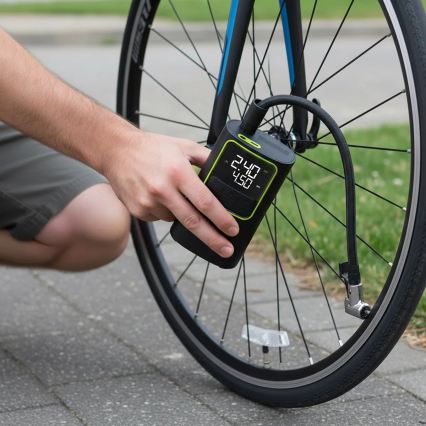 Digital lommekompressor 5V 4000 mAh sort