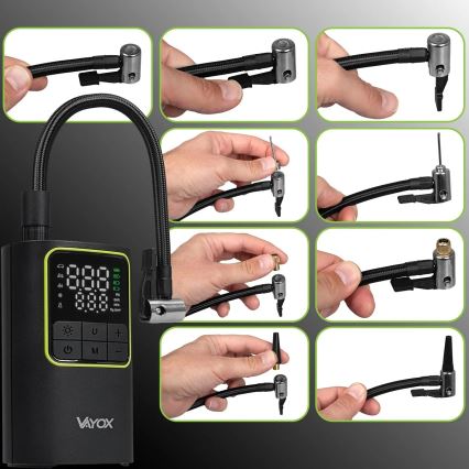 Digital lommekompressor 5V 4000 mAh sort