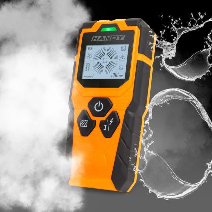 Digital multifunktionel detektor 9V 1x6LR61 IP54 orange