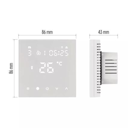 Digital termostat til gulvvarme GoSmart 230V/16A Wi-Fi Tuya