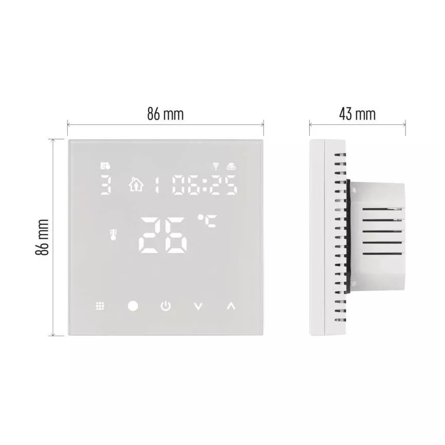 Digital termostat til gulvvarme GoSmart 230V/16A Wi-Fi Tuya